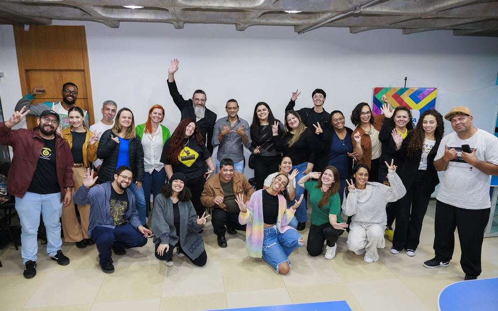 Turma reunida em formação do Lab Garra